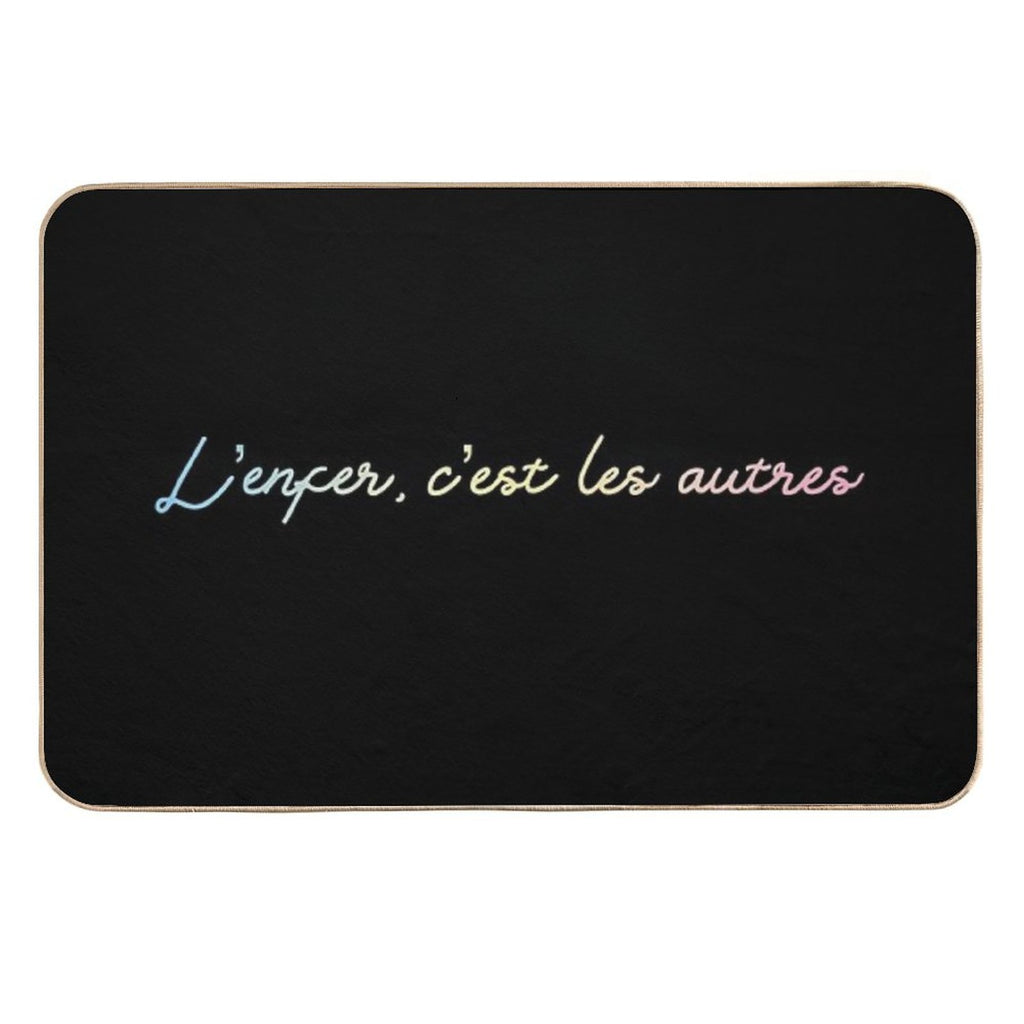 L’enfer, C’est Les Autres  Fade-Resistant Bath Mat