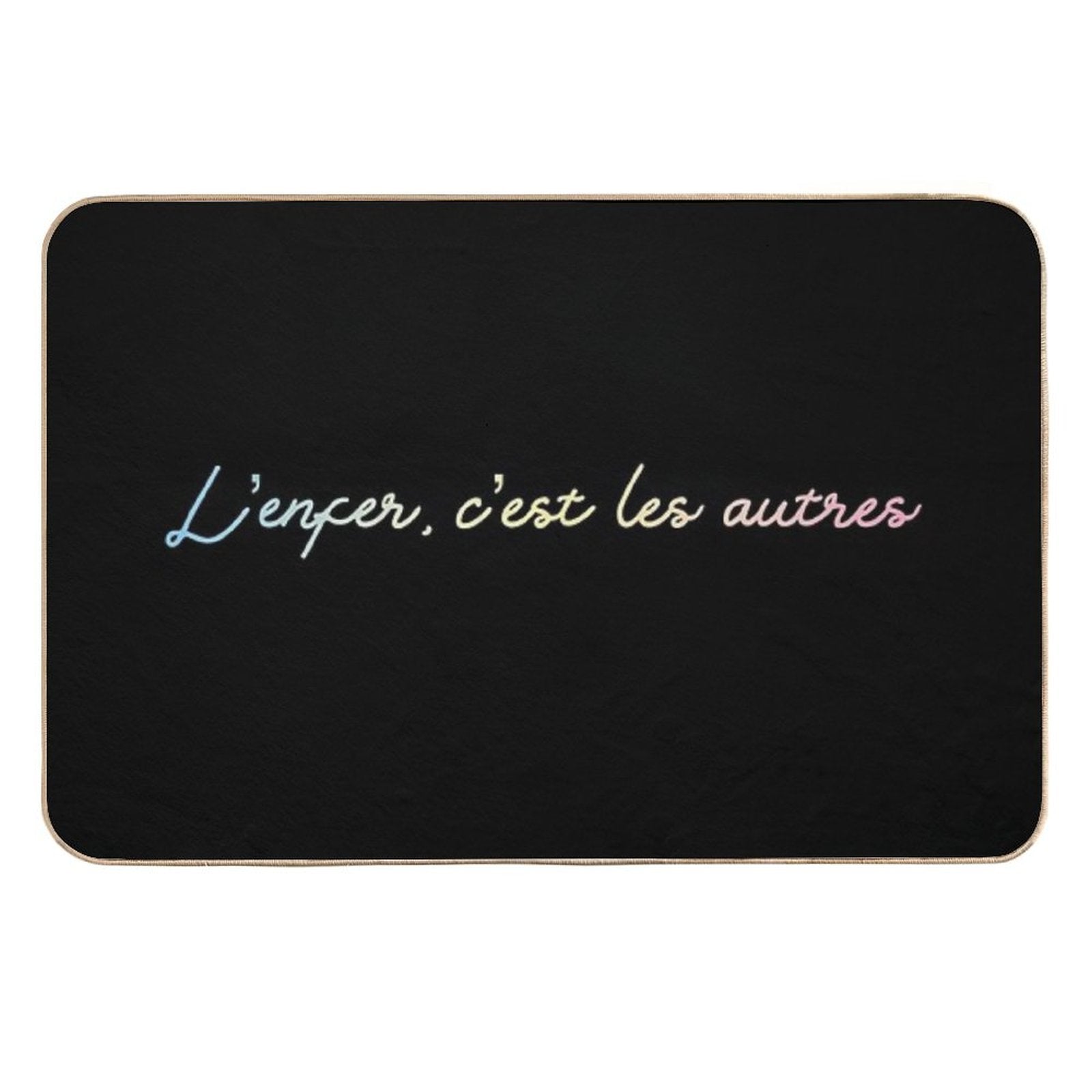 L’enfer, C’est Les Autres  Fade-Resistant Bath Mat