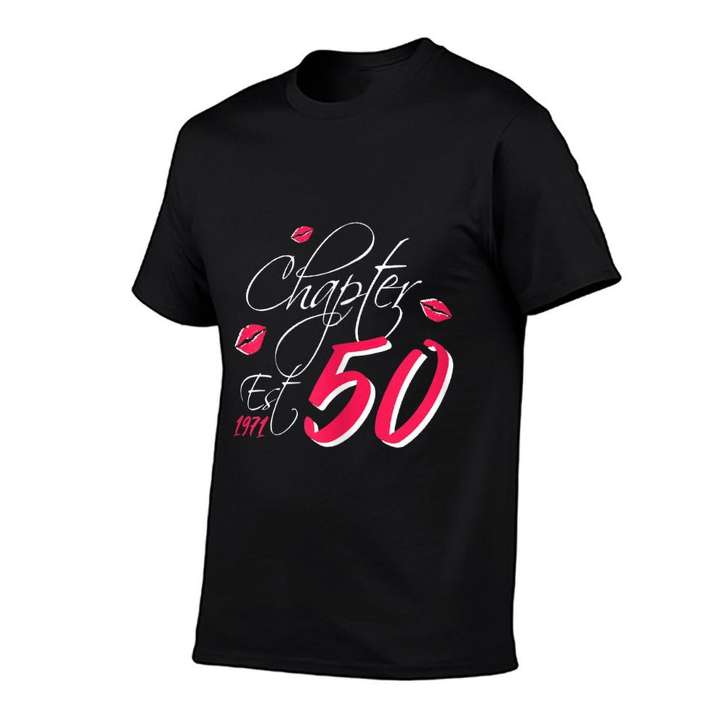 Womens Chapter 50 Est 1971 Women's 50th Birthday Beautiful Design  Easy-care T-Shirt