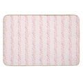 Pastel Floral Tone on Tone Watercolor Stripe Bella Petals in Pink Diamond  High-Traffic Bath Mat