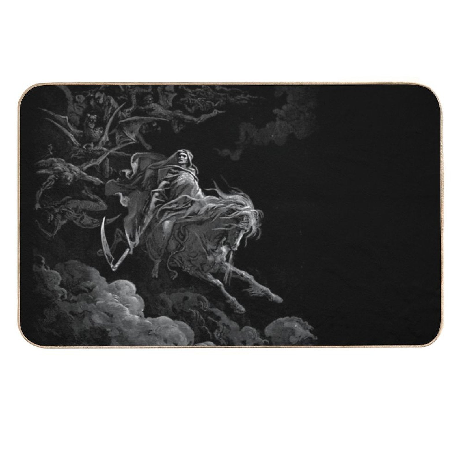 Death on The Pale Horse Durable Bath Mat