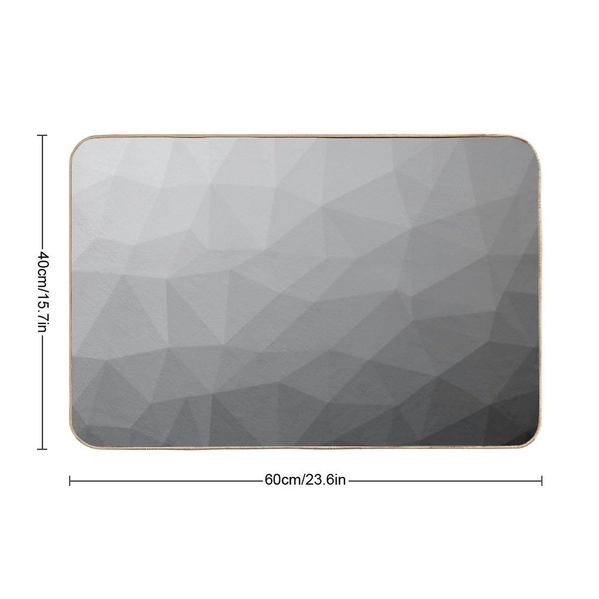 Gray Gradient Geometric Mesh Pattern Grey Elegant Design  Multi-Purpose Bath Mat