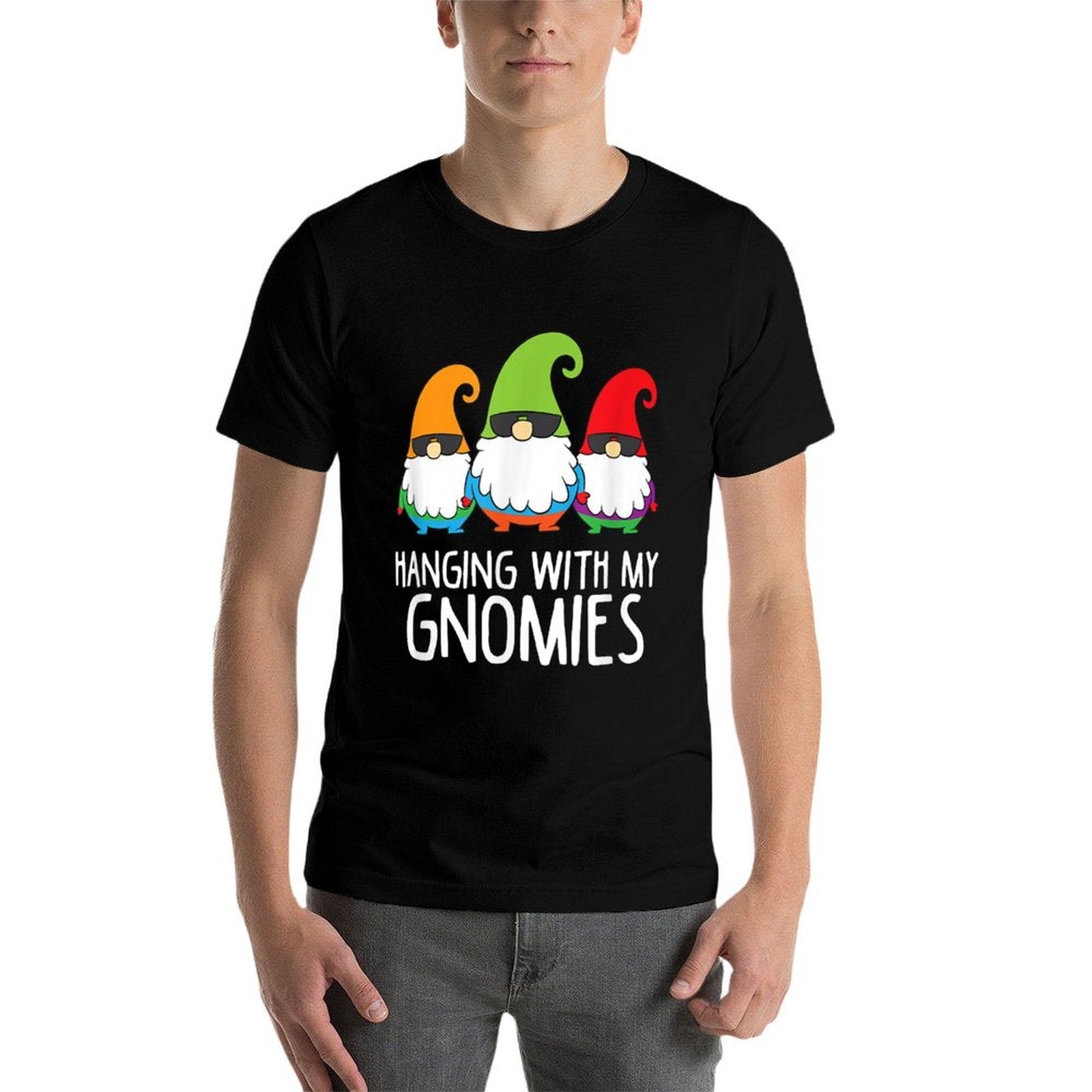 Hanging With My Gnomies Funny Garden Gnome  Slim-fit Cut T-Shirt
