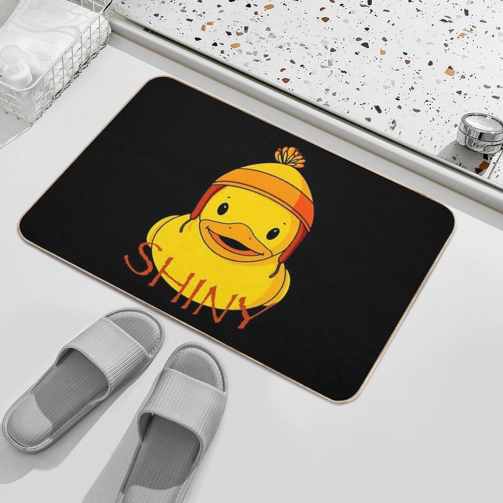 Shiny Rubber Duck  Long-Lasting Bath Mat