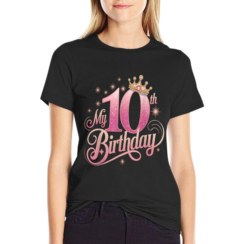 Girls 10th Birthday Shirt for Girls 10 Year Old Birthday  Tagless Design T-Shirt