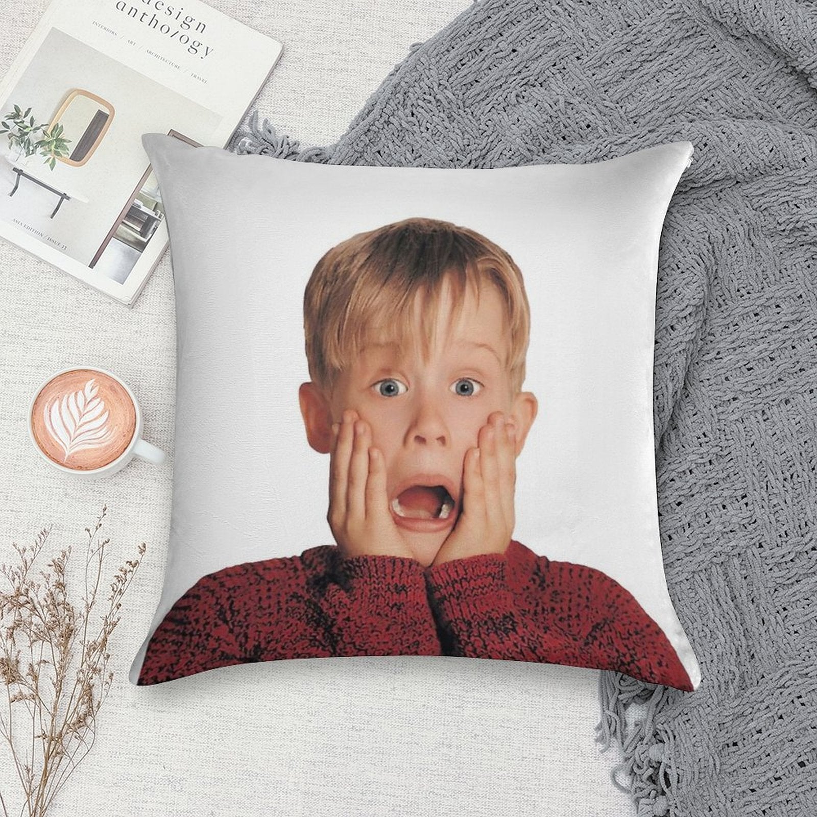 Home Alone Soft Durable Construction Throw Pillow