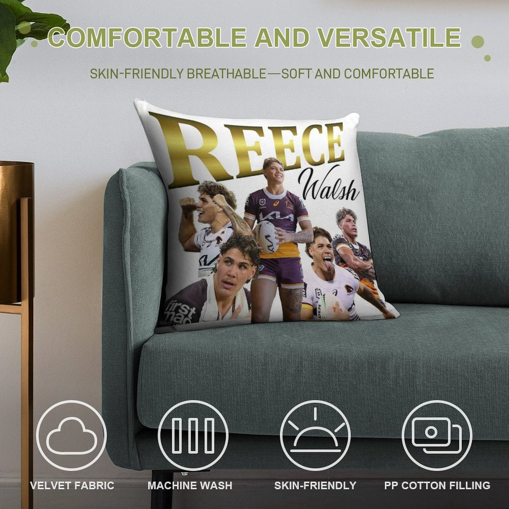 Reece Walsh Collage 2.0 Soft Warmth Comfort Throw Pillow