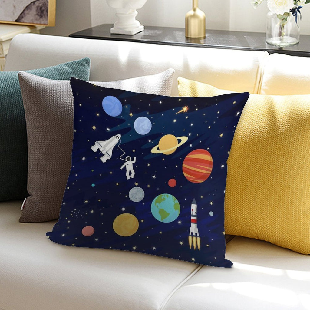 In Space Soft Shrink-Resistant Throw Pillow