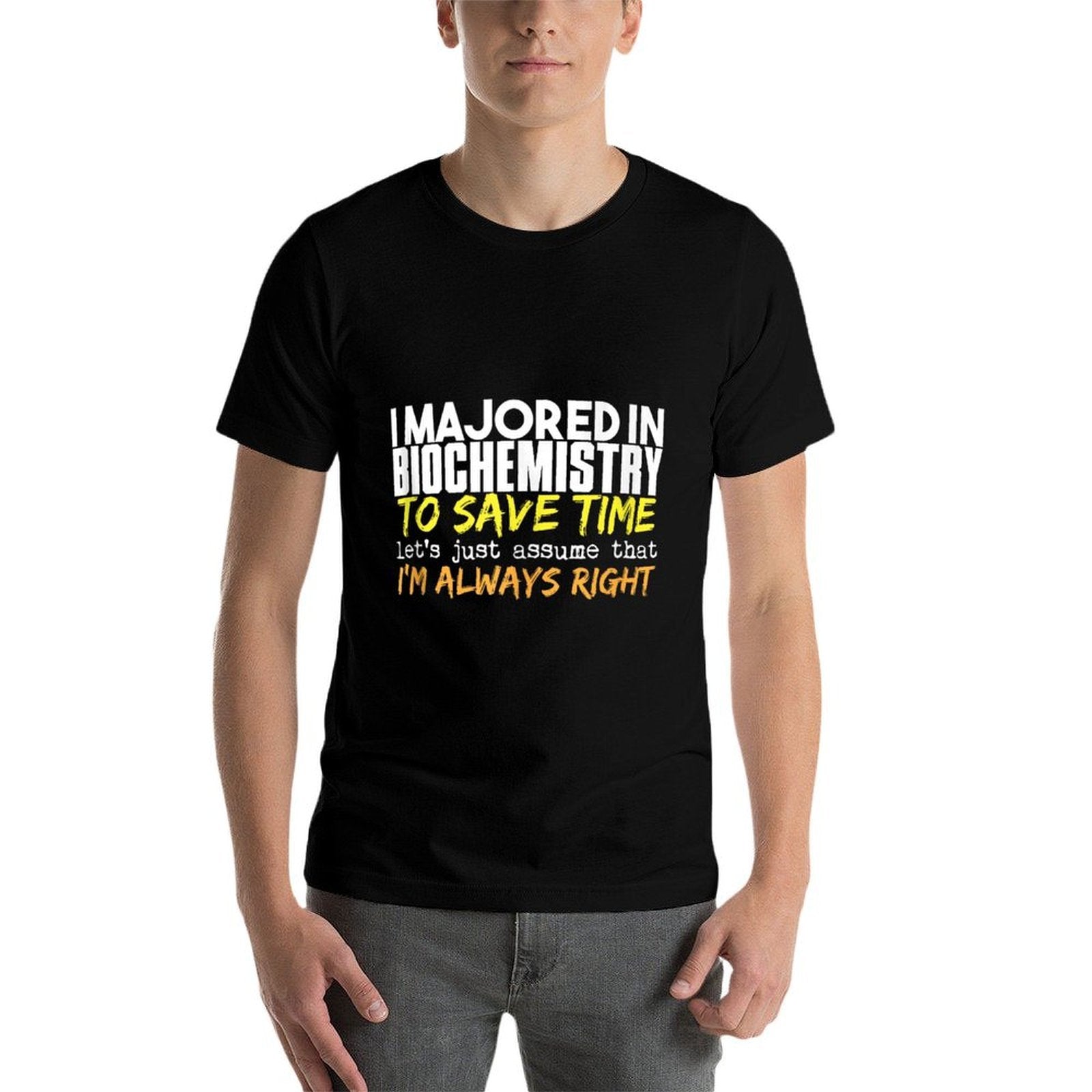 Biochemistry Major Gift for Back to School Gift  Oversized Silhouette T-Shirt