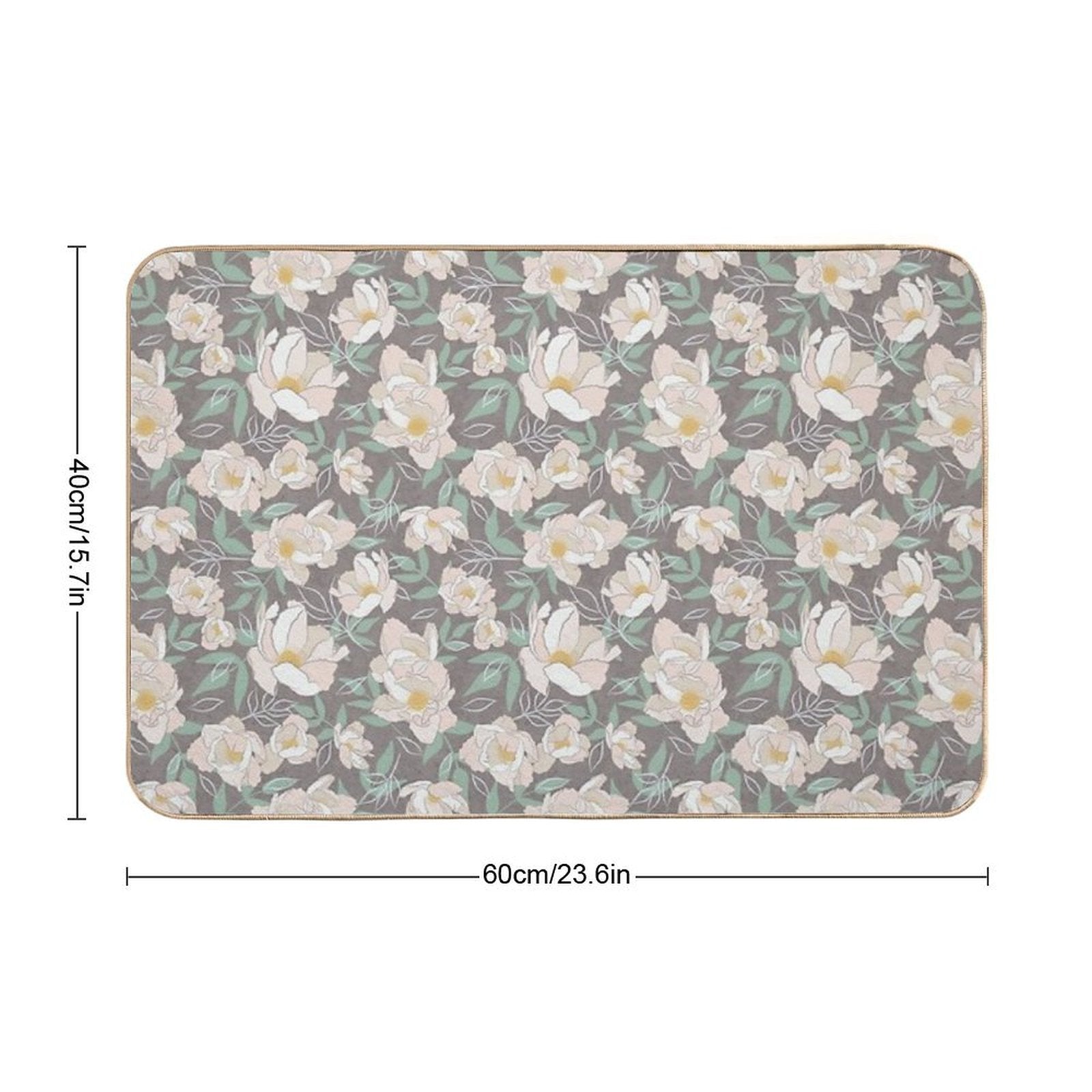 Peonies on Purple  Pet-Safe Bath Mat