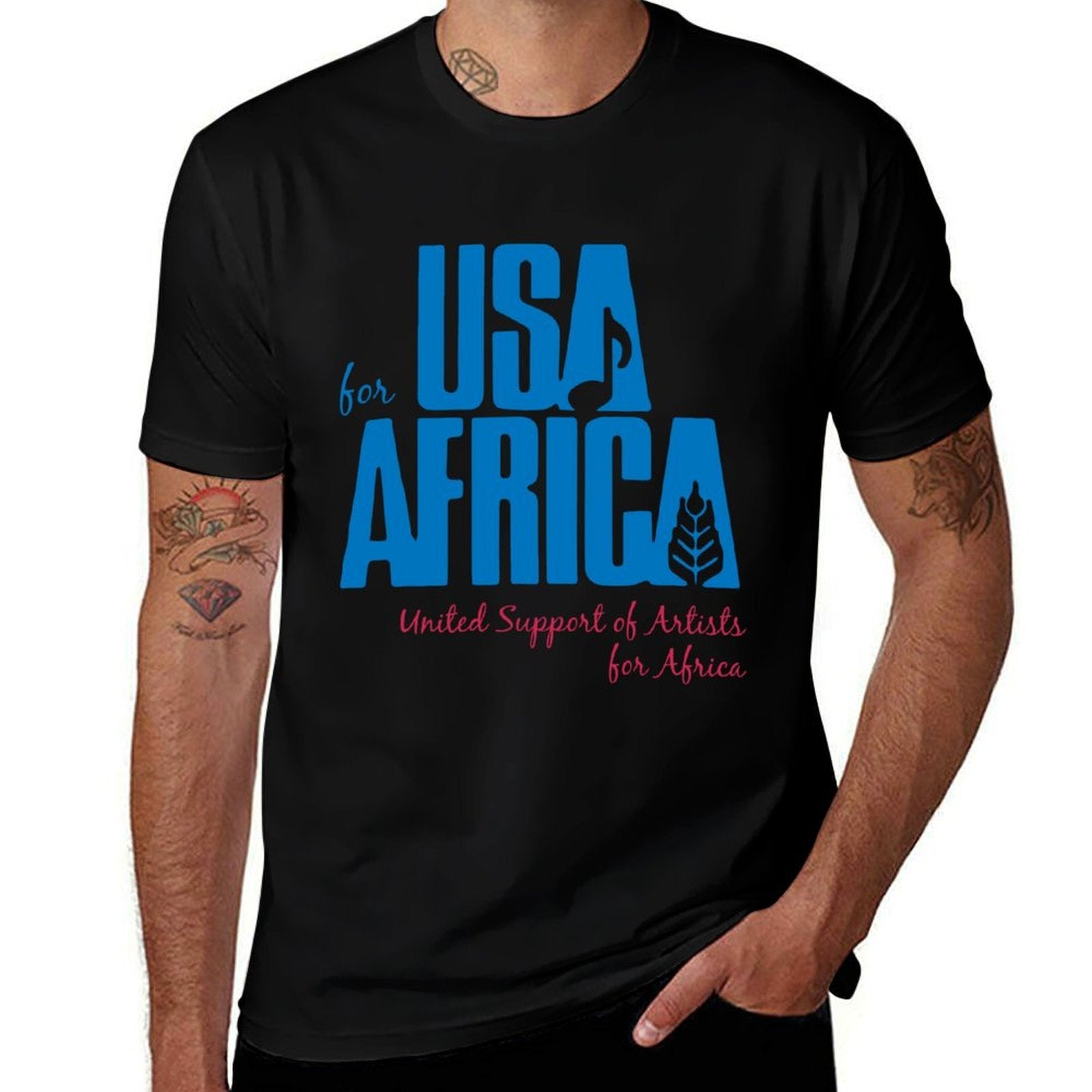 We Are The USA Support Africa  Fade-proof Color T-Shirt