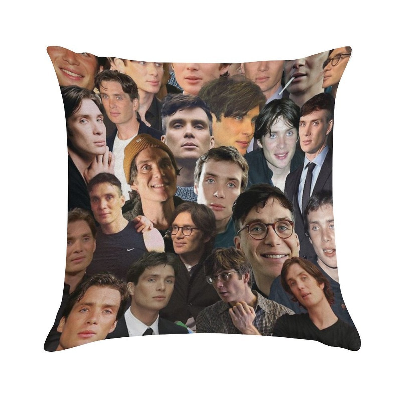 Cillian Murphy Photo Collage Soft Easy Maintenance Throw Pillow