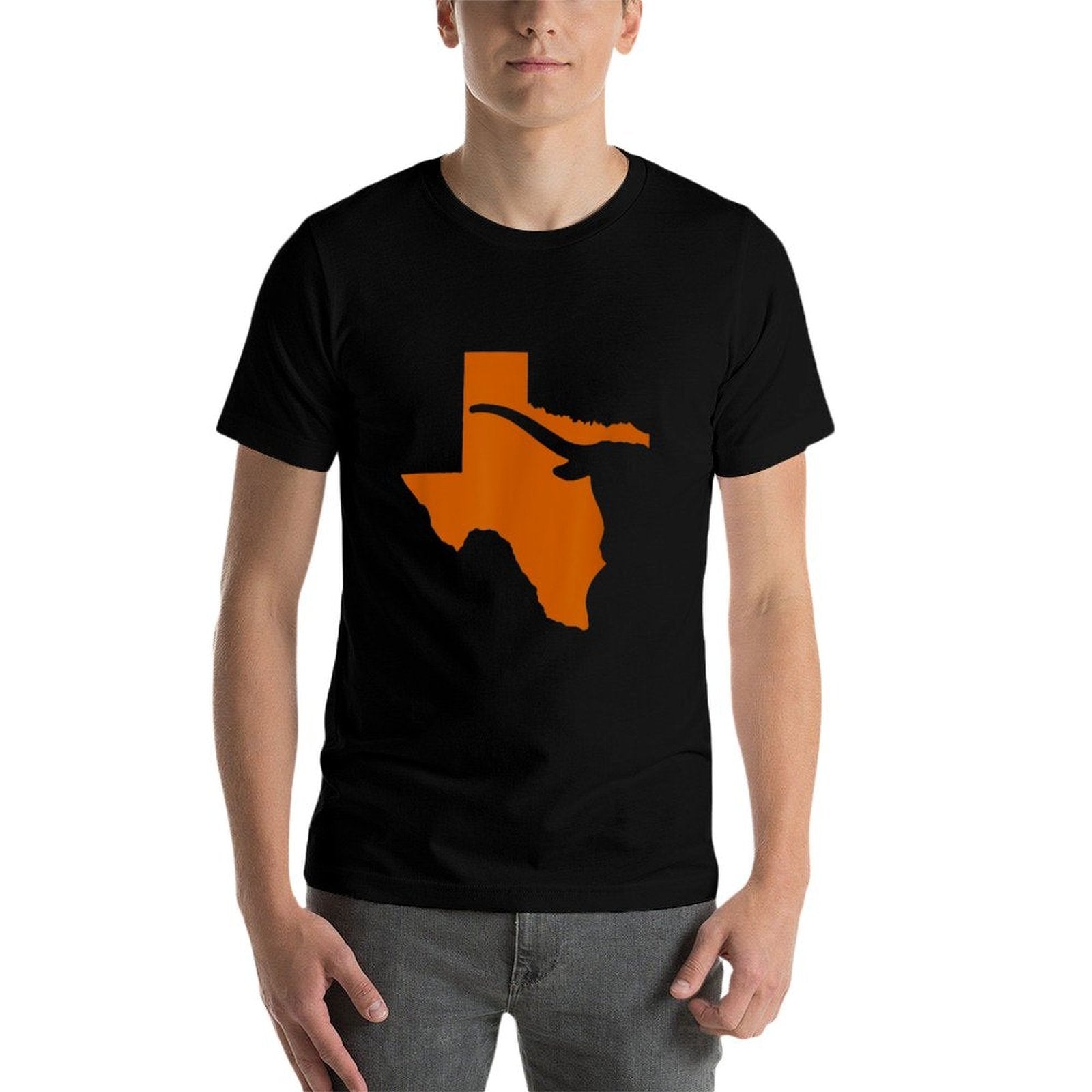 Texas Map TX Double Horn Texas Pride State Design  High-quality Stitching T-Shirt