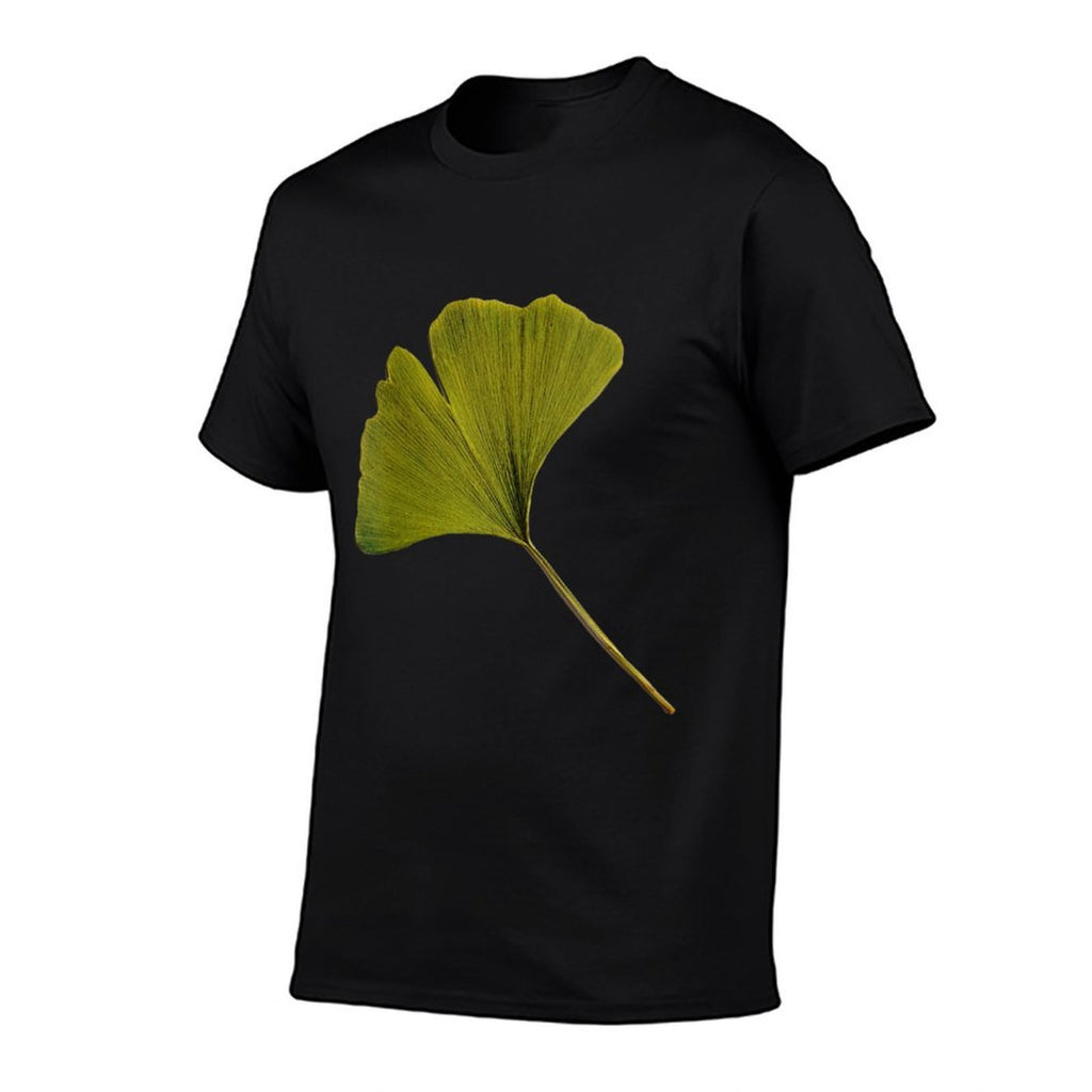 Womens Ginkgo Art Ginkgo Biloba Leaf Ginkgo  Graphic-printed T-Shirt