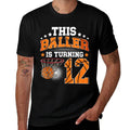 12th Basketball Birthday 12 Year Old Basketball Player  High-quality Stitching T-Shirt