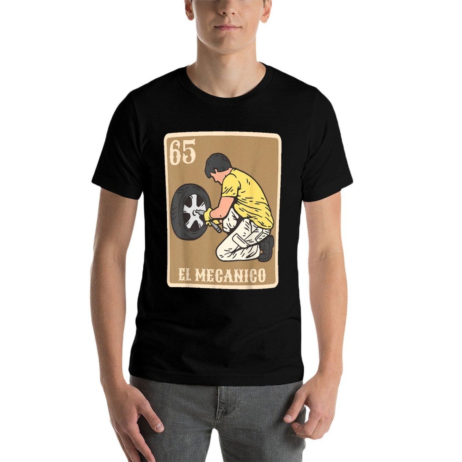 EL Mecanico Lottery Gift Spanish Bingo Card Game  Wrinkle-resistant T-Shirt