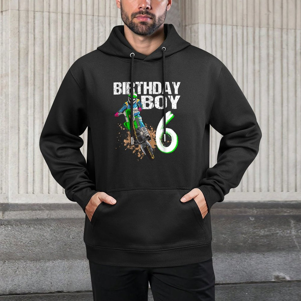 Dirtbike Motocross MX - Borthday Boy 6 Th Birthday Toddler Breathable Fabric Hoodie