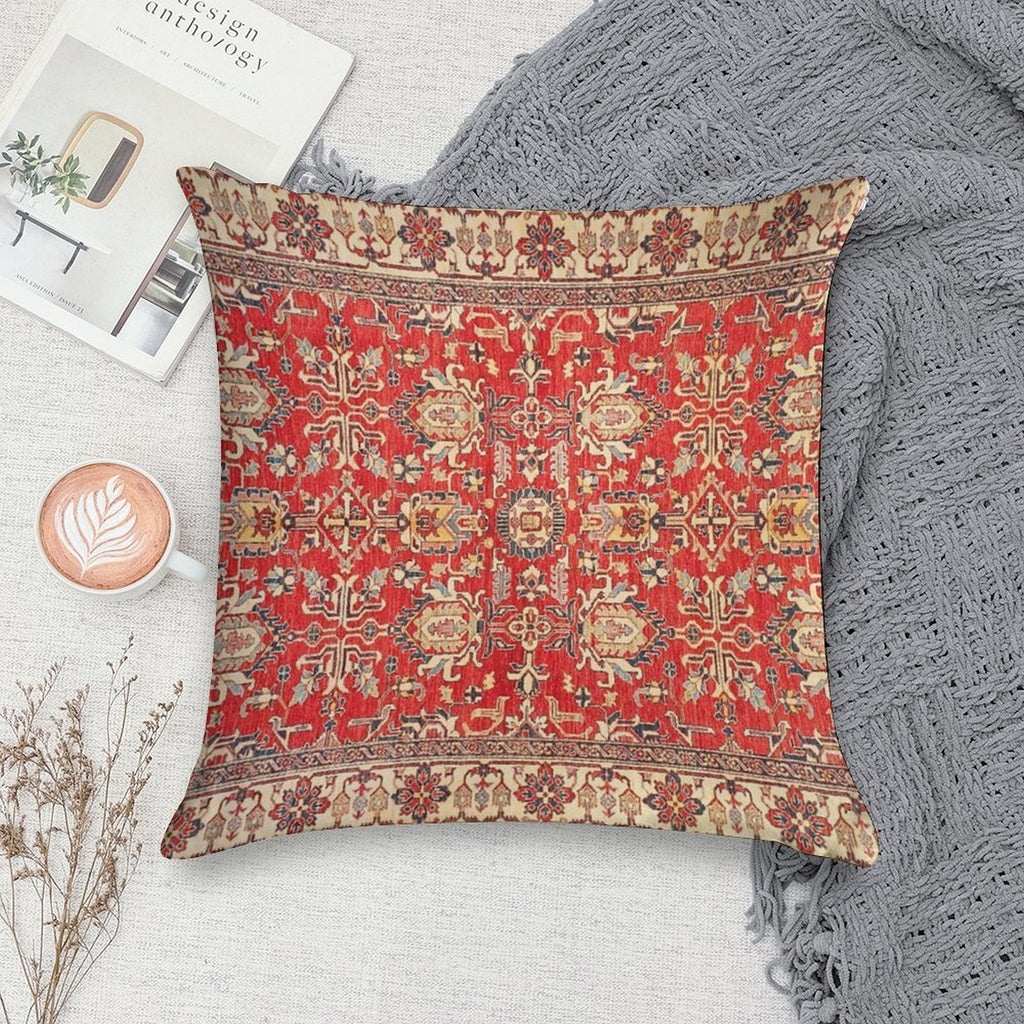 Turkish Carpet Soft Washable Throw Pillow