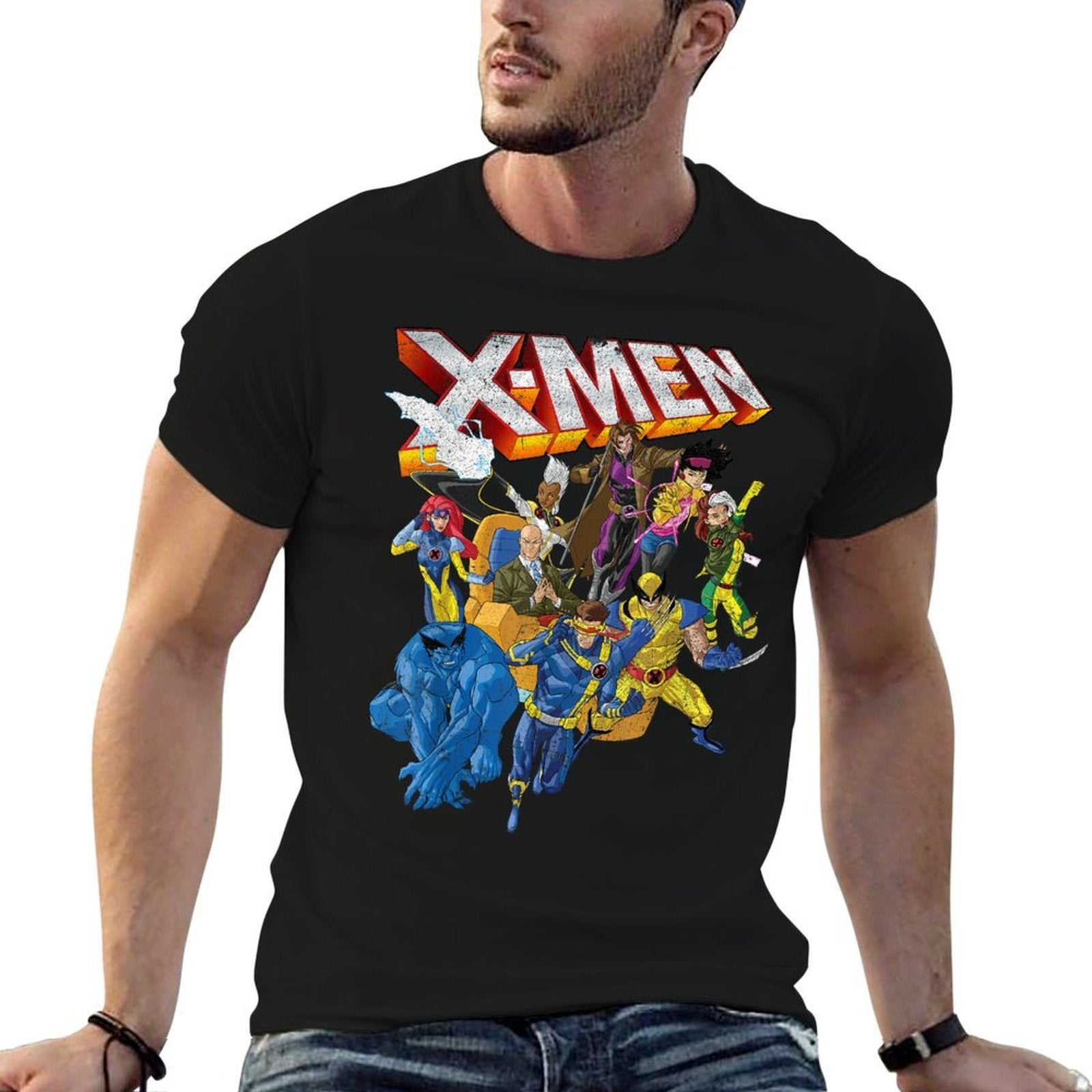 Marvel X-Men Vintage Group Shot Logo  Moisture-wicking T-Shirt