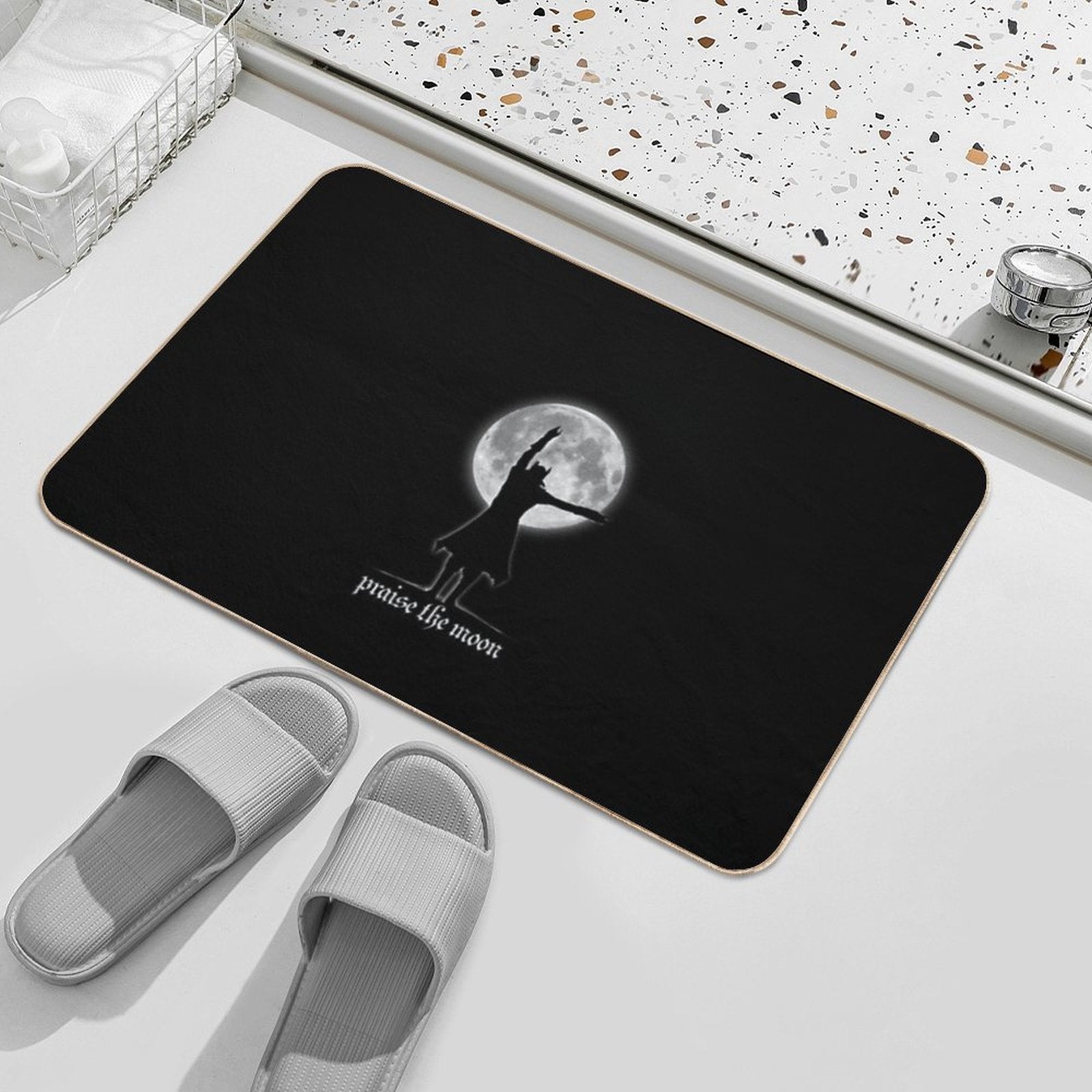 Praise The Moon  Non-Slip Bath Mat