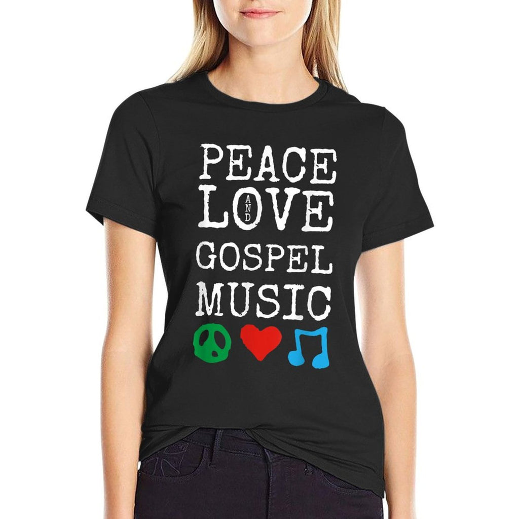 Peace, Love And Gospel Music  Christian Gospel  Durable T-Shirt