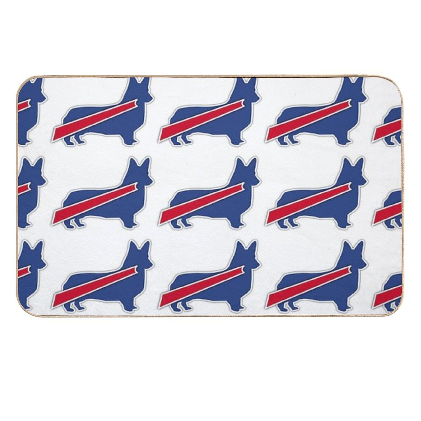 Buffalo Bills Corgi  Slip-Resistant Bath Mat