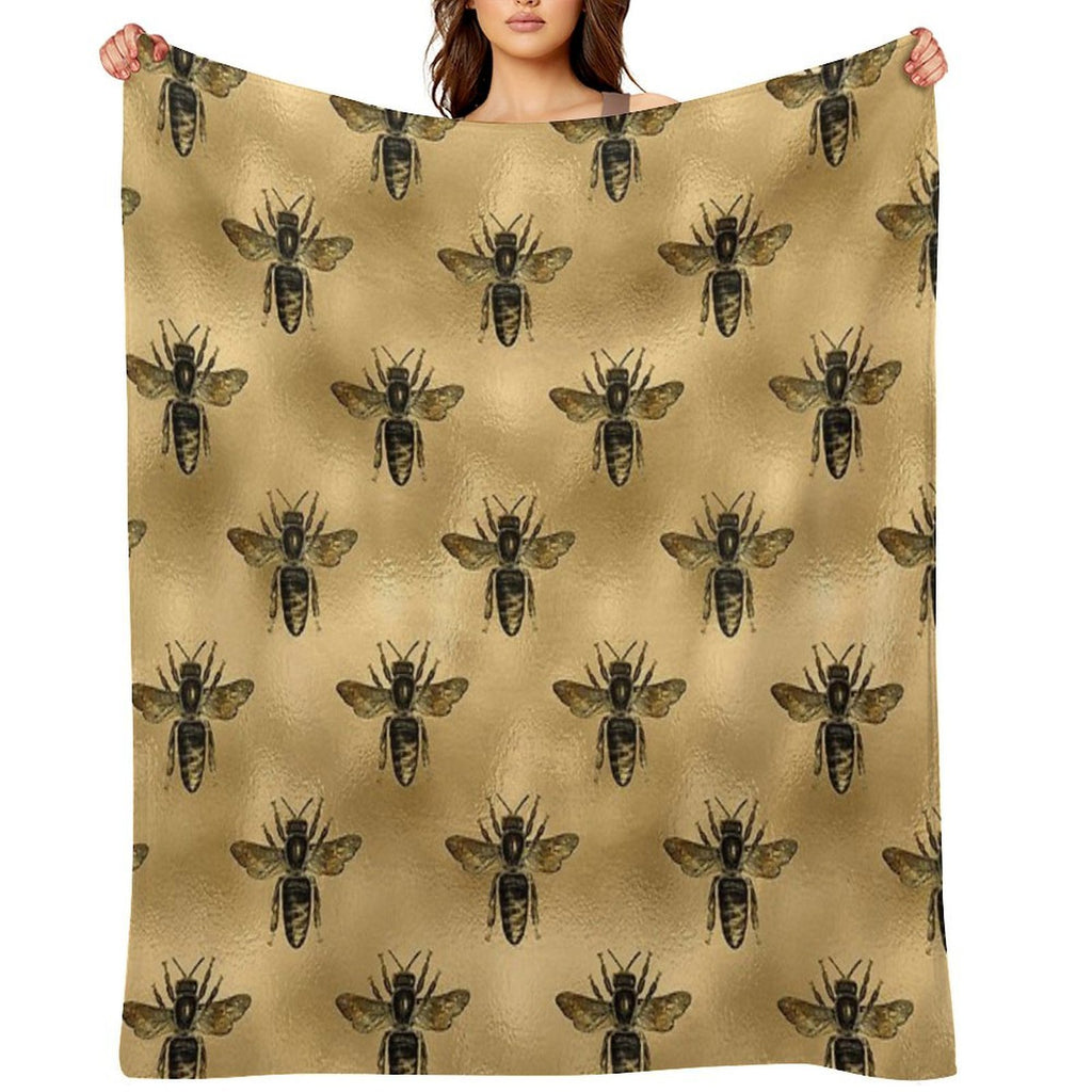 Black Bees Premium Throw Blanket