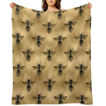 Black Bees Premium Throw Blanket