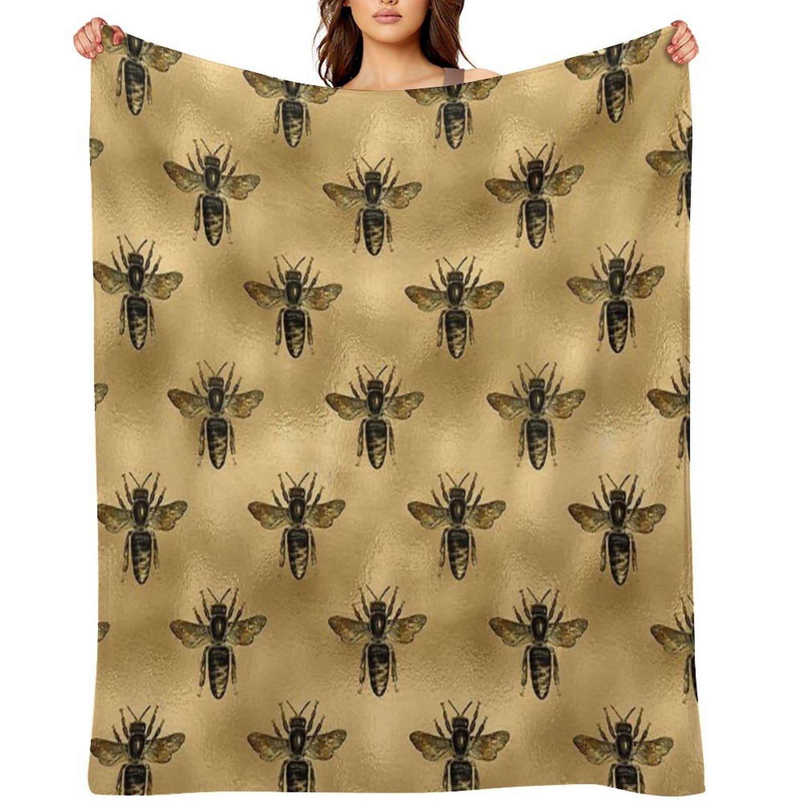 Black Bees Premium Throw Blanket