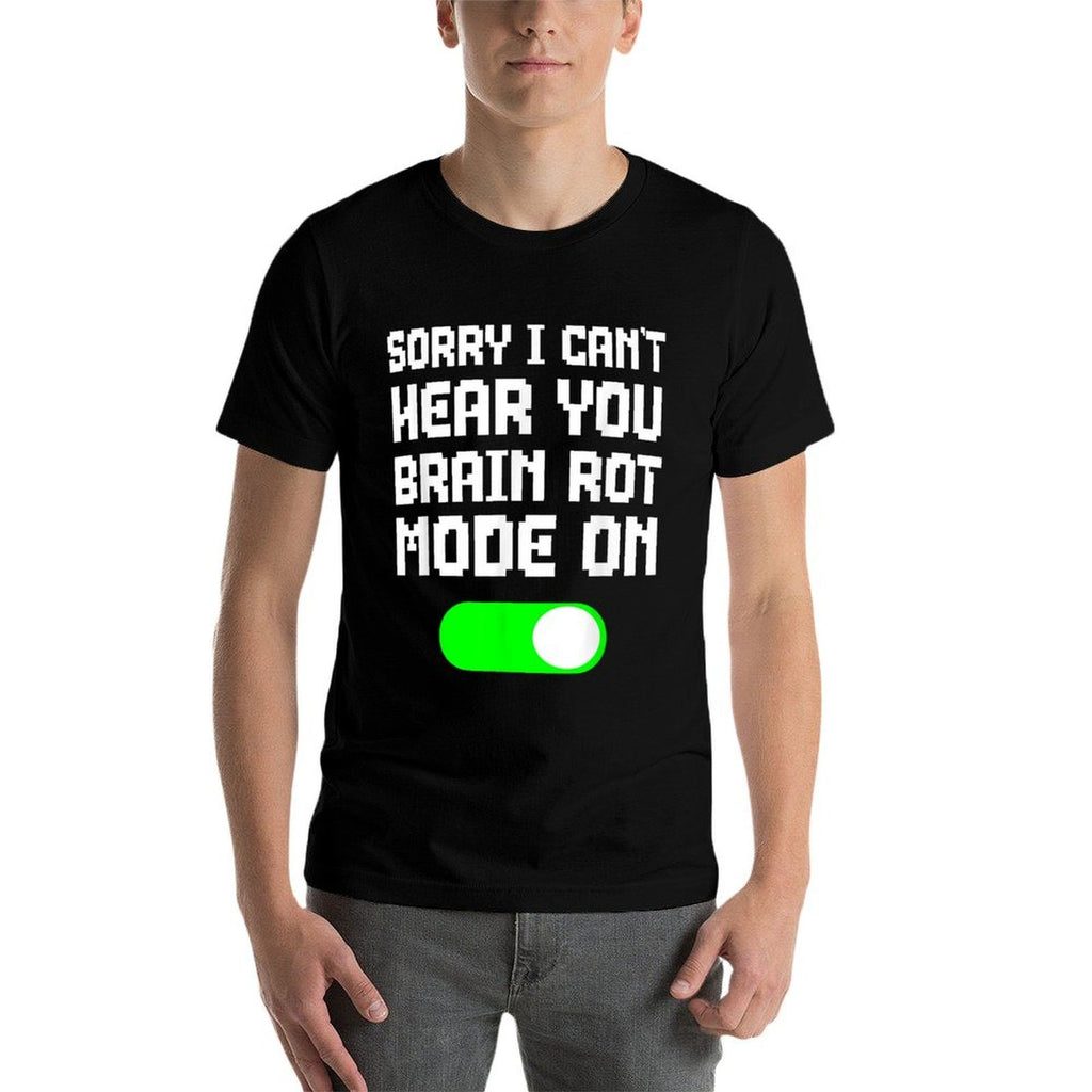 Brain Rot Kids Gamer Brainrot Mode On Ironic Memen  Trendy Pattern T-Shirt