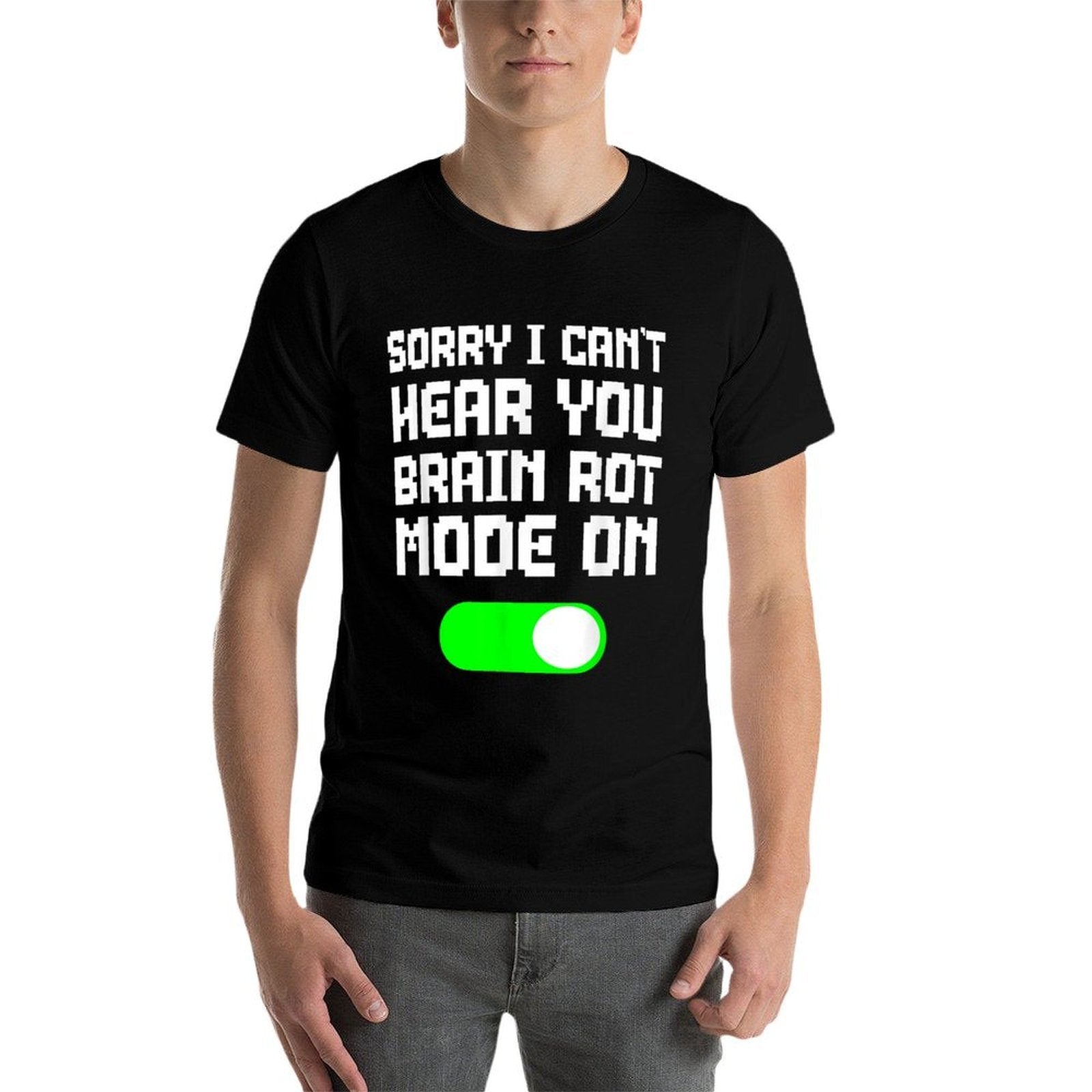 Brain Rot Kids Gamer Brainrot Mode On Ironic Memen  Trendy Pattern T-Shirt