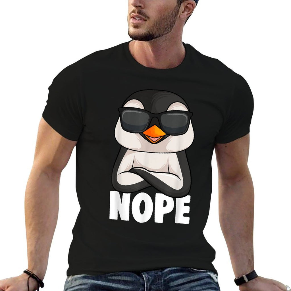 Penguin Nope Kids Girl Boys Women  Wrinkle-resistant T-Shirt