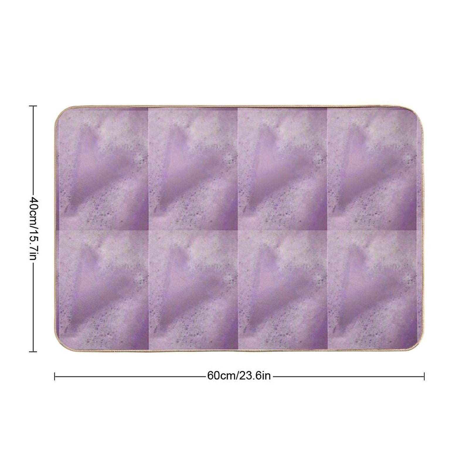 Bubbles Lavender  Slip-Resistant Bath Mat
