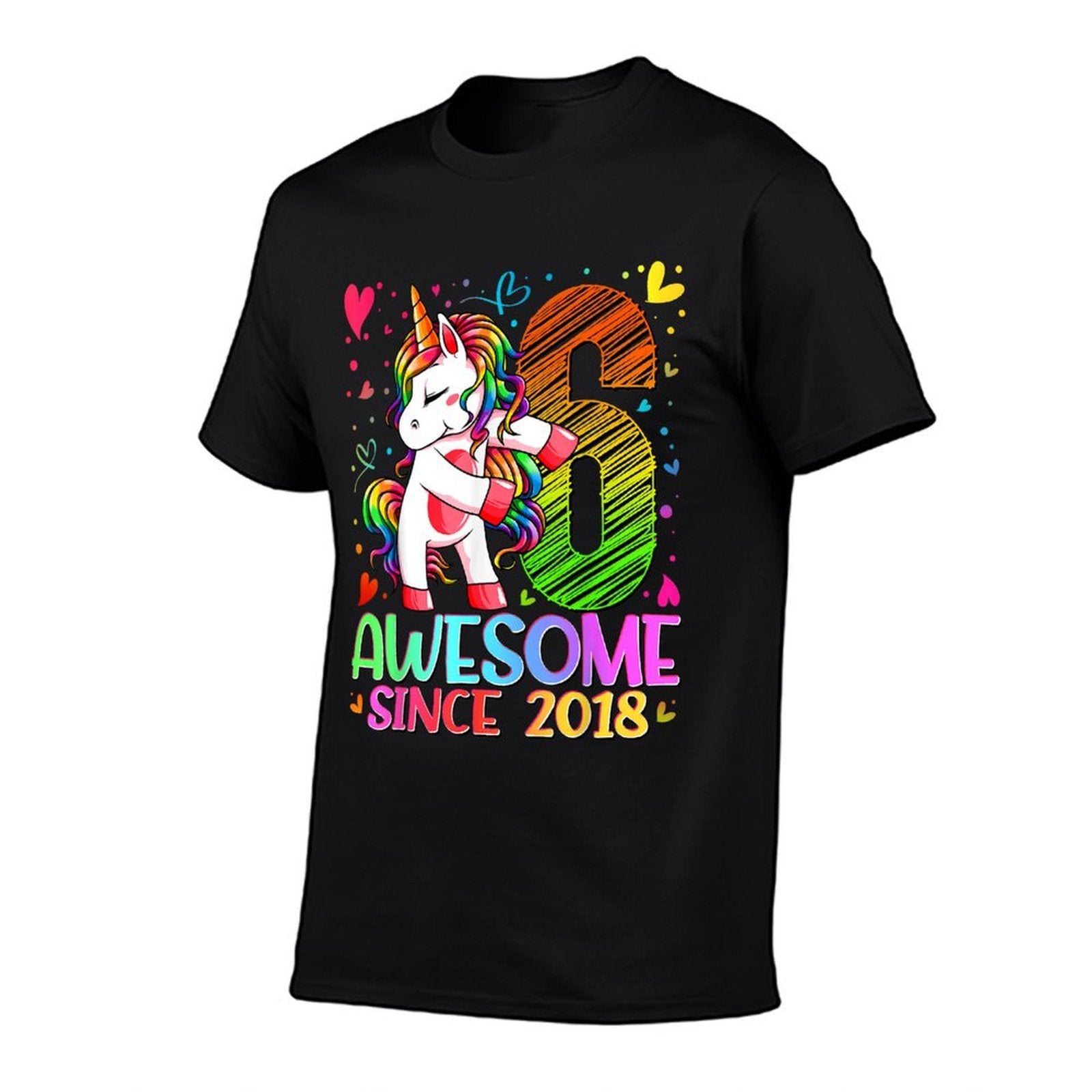 6 Years Old Flossing Unicorn Gifts 6th Birthday Girl Party  Stretchy T-Shirt