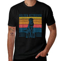 Dog Golden Dad - Vintage Golden Retriever Dad  Summer-ready Fabric T-Shirt