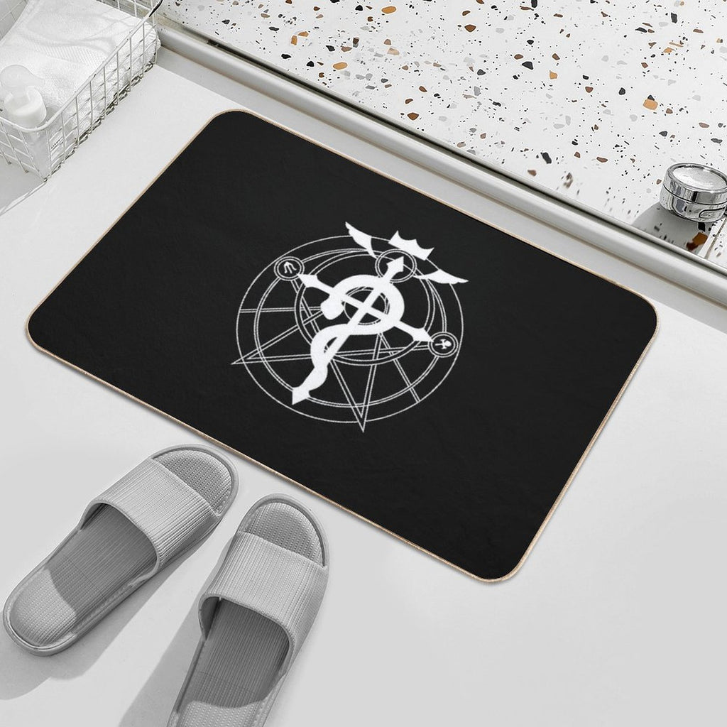 Full Metal Alchemist White  Odorless Bath Mat