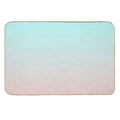 Dreamy Mint to Muted Coral Pastel Ombre  Absorbent Bath Mat