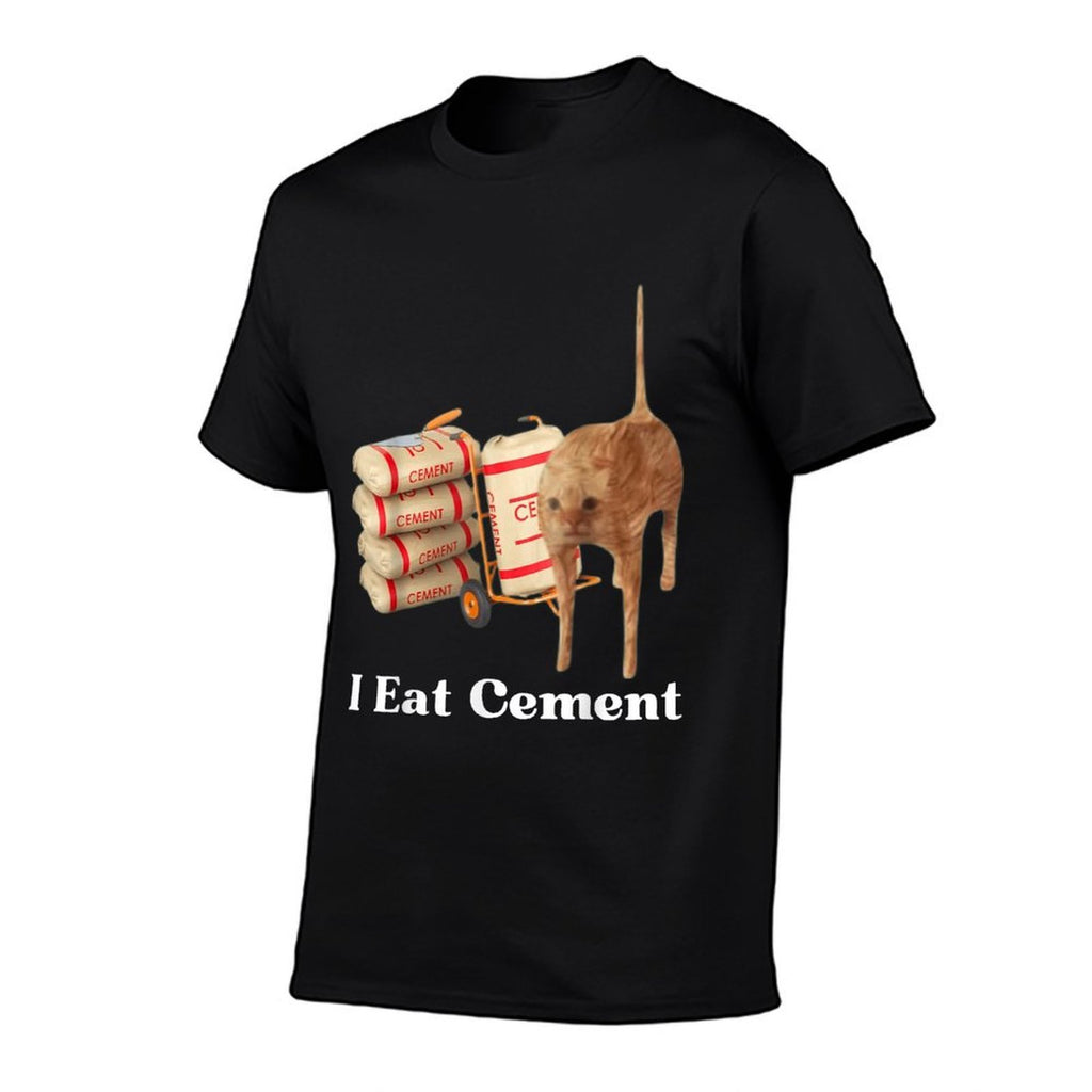 I Eat Cement Funny Cat Meme Internet Memes Funny Memes Gen-Z Comfortable T-Shirt