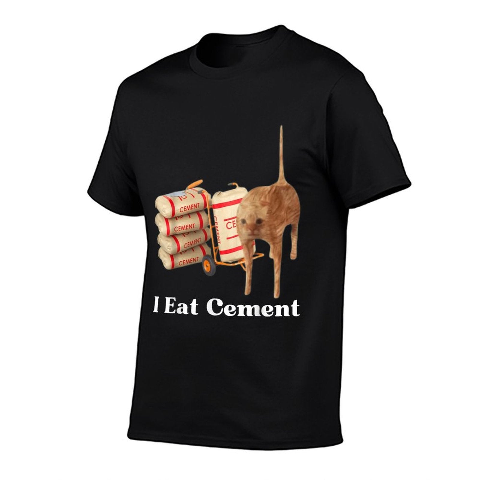 I Eat Cement Funny Cat Meme Internet Memes Funny Memes Gen-Z Comfortable T-Shirt