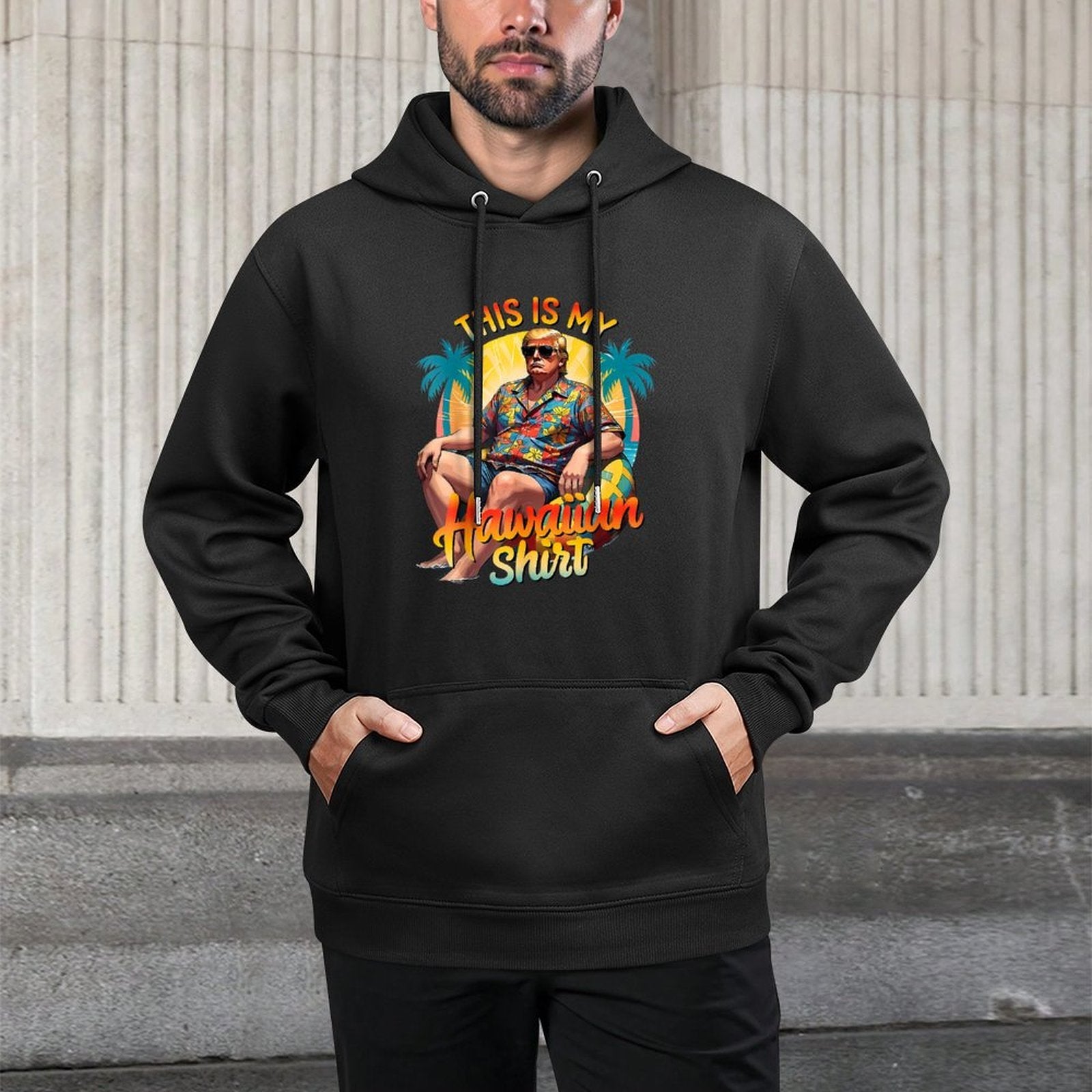 Trump 2024 This My Hawaiian Luau Costume Party Hawaii Unisex Design Hoodie