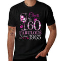 Womens Cheers to 60 Years Old EST 1965 60th Birthday Queen  Quick-drying T-Shirt