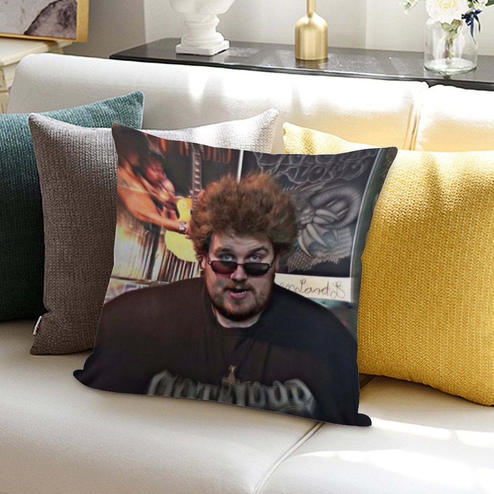 Drachenlord Rainer Winkler Soft Shrink-Resistant Throw Pillow