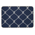 Nauti Navy Rope Pattern Durable Bath Mat