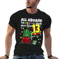 13th Train Birthday All Aboard Birthday Train Boy 13 Years  Relaxed-fit T-Shirt