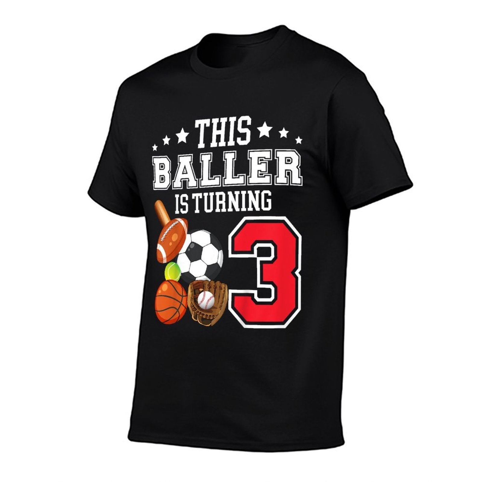 Kids 3rd Birthday Sports Birthday Theme 3 Year Old Boy  Odor-resistant T-Shirt