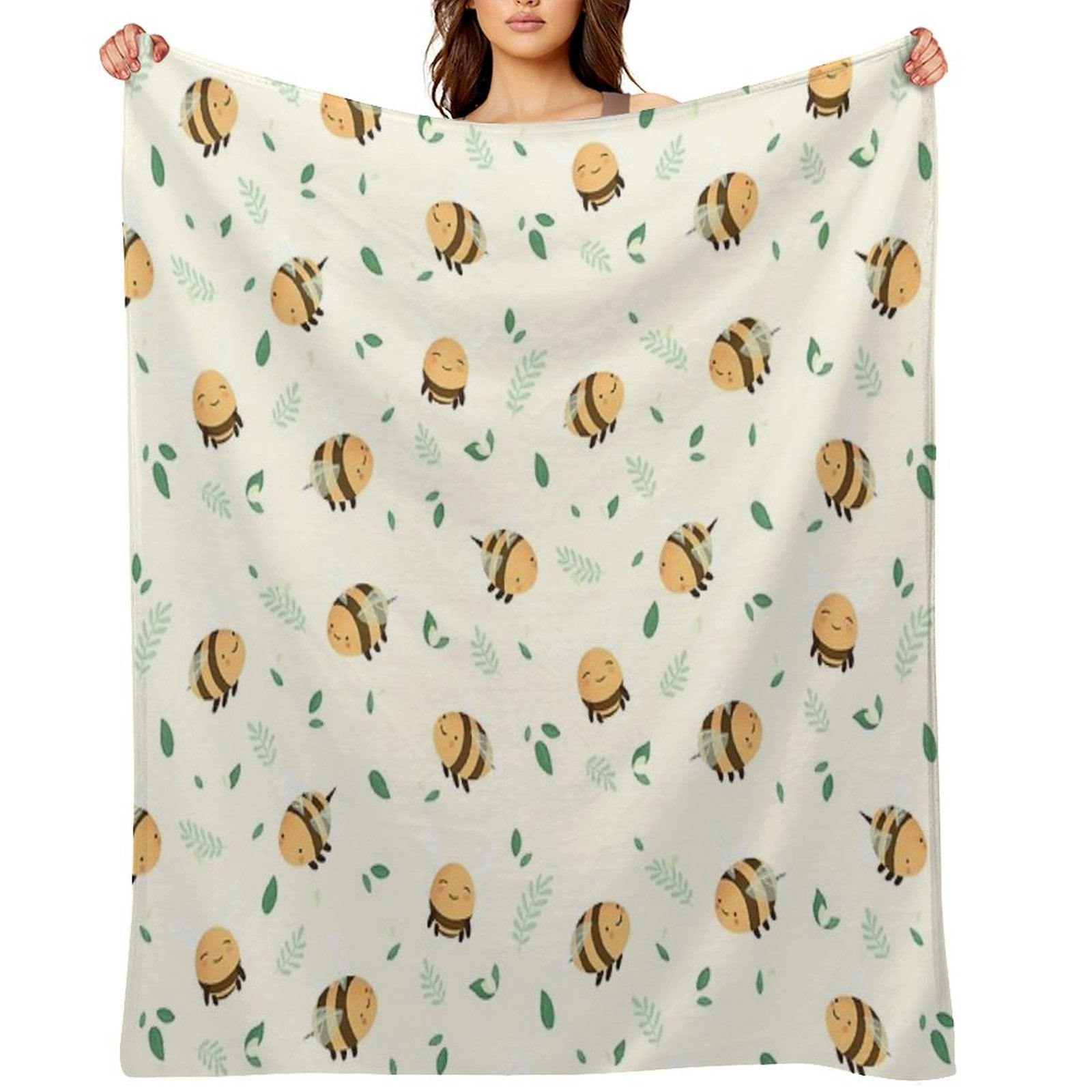 Lots of Bees Shrink-resistant Throw Blanket