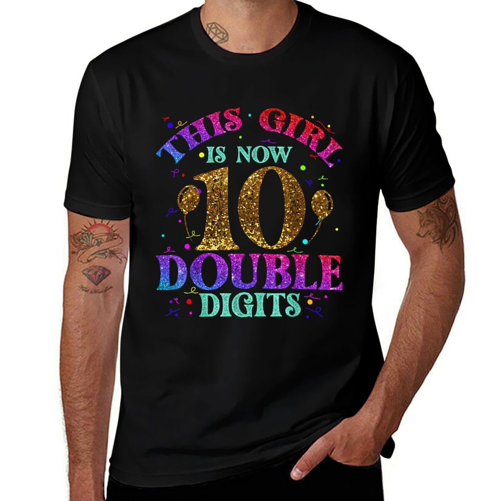 Kids, Girls Ten Years - This Girl Is Now 10 - Double Digits  Affordable Price T-Shirt