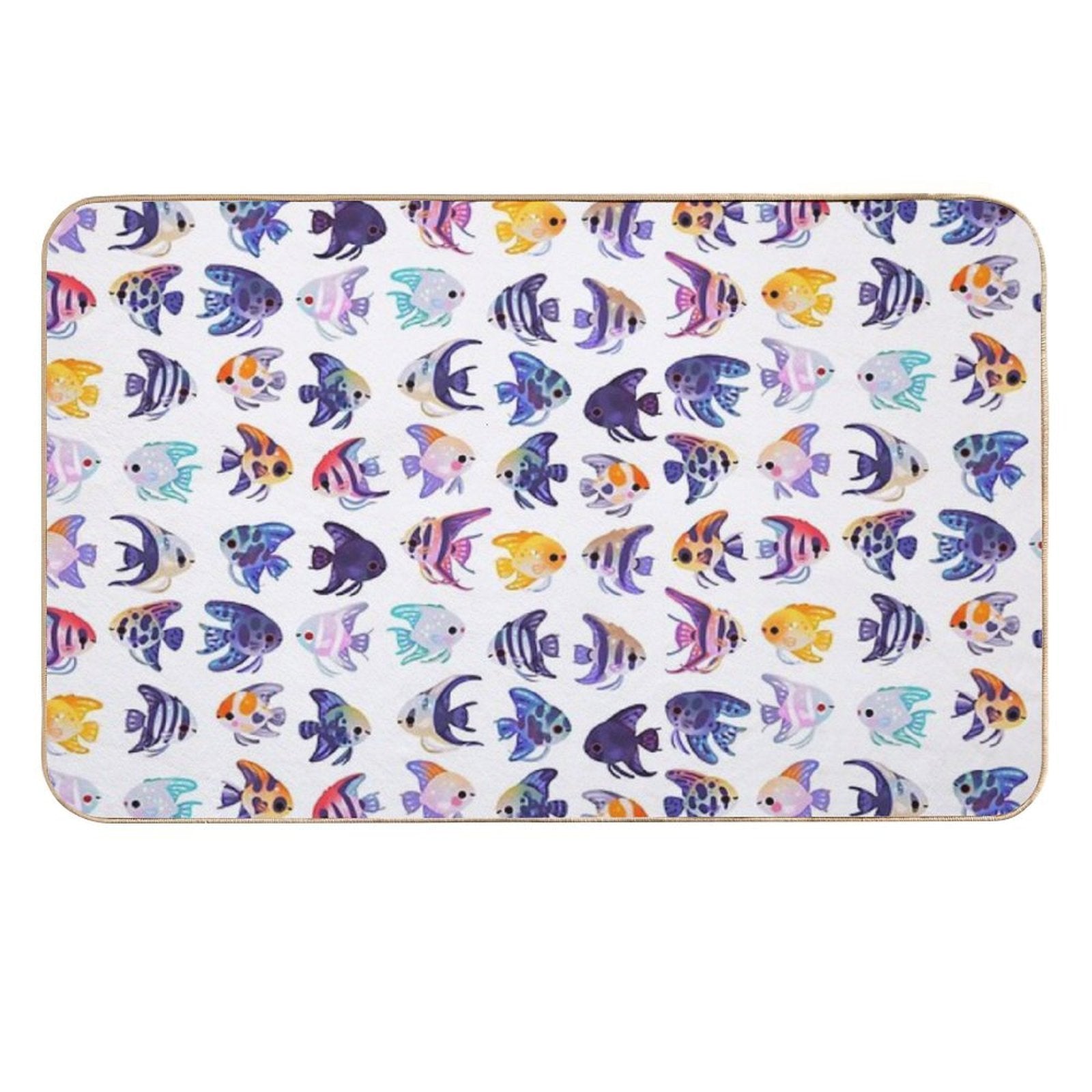 Angelfish! (freshwater) - No Text Or Bright  Absorbent Bath Mat