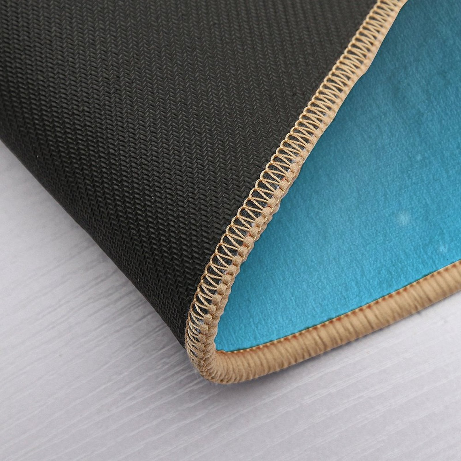 Blue-ish Retro Neon Minimalist  Multi-Purpose Bath Mat