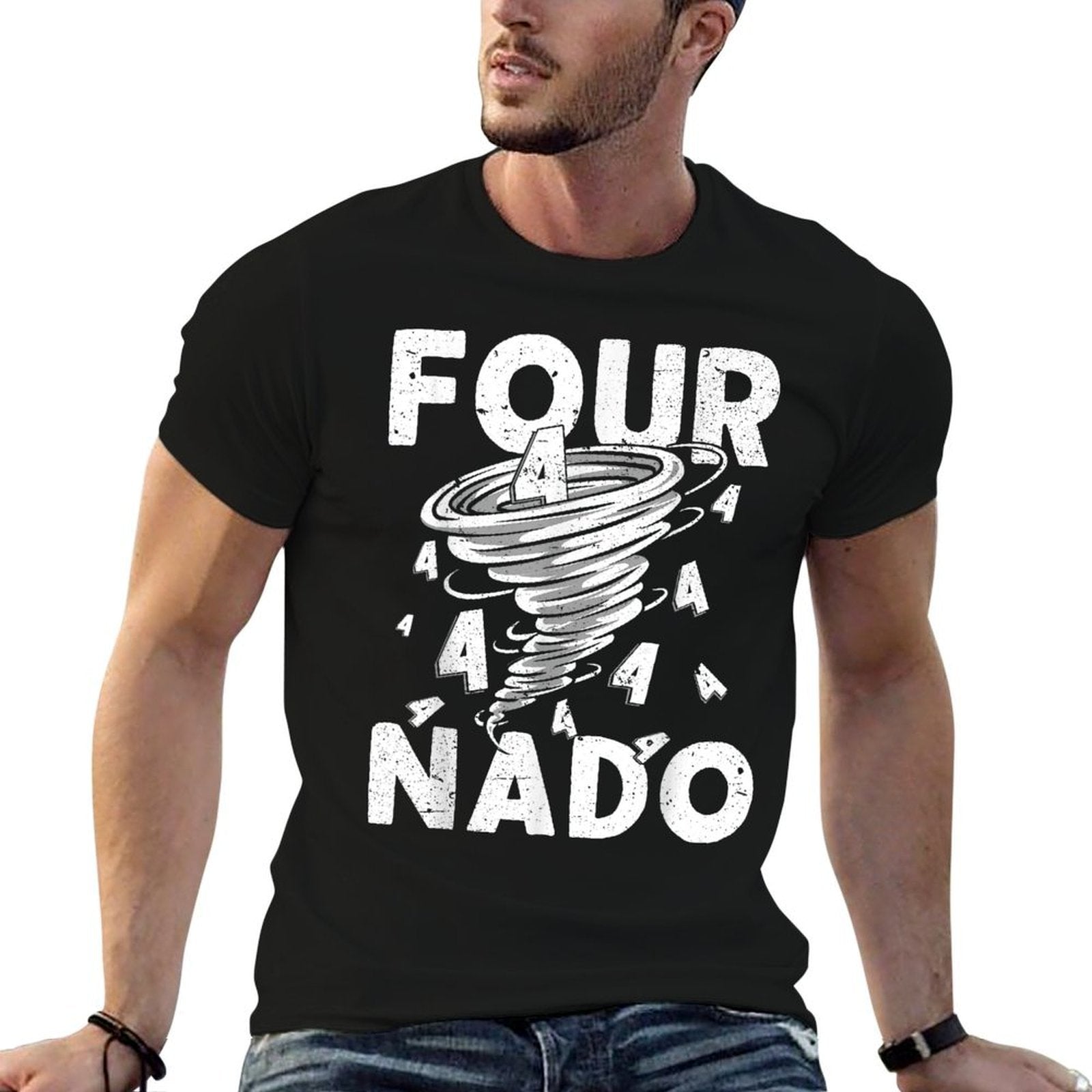 Four Nado Fournado 4th Birthday 4 Years Old Kids Boys Girls  Lightweight T-Shirt